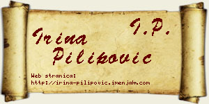 Irina Pilipović vizit kartica